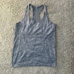 Lululemon Swiftly Tech Racerback Tank – Run With Heart size 8 color heather grey